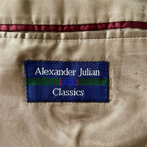 Alexander Julian Classics Sportscoat Blazer Wool Houndstooth Pattern Men's 44L - Picture 10 of 14